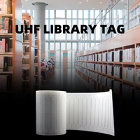 Etiqueta UHF de 860-960 MHz para Gestión Inteligente de Bibliotecas, Archivos, Libros y Documentos, Etiqueta RFID Pasiva
