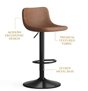 Chaises de bar en PU pour salle à manger, réglables en <span class=keywords><strong>hauteur</strong></span> avec roulettes, tabourets pour bar et comptoir de cuisine, vente directe usine - Product Image 1