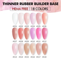 FZANEST Builder Base SANS HEMA Qualité Premium Gel de Construction d'Ongles Texturé Flexible et Élastique pour Nail Art DIY Gel Base Caoutchouc de Luxe