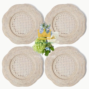 Manteles Individuales de Bambú Ecológicos, Lujosos y Duraderos, Tejidos a Mano, con Borde Festoneado, Color y Tamaño Personalizables para Decoración de Mesa de Boda - Product Image 4