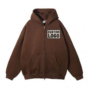 Sweat à capuche surdimensionné brodé pour homme, 500 g/m², 100 % coton molletonné, sweat à capuche unisexe, fabrication sur mesure, broderie noire - Product Image 1