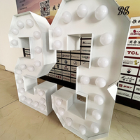 Lettres lumineuses personnalisées, alphabet et chiffres, enseigne lumineuse 3D rétro éclairée par l'avant pour magasin, bar, mariage