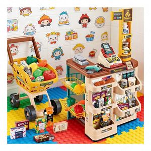 Ensemble de jeu d'imitation pour enfants : Supermarché éducatif avec caisse enregistreuse, scanner et chariot de courses - Product Image 6