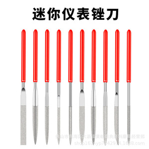 Juego de limas de diamante de 50 y 70 mm con sección transversal aplanada y doble rayado para dar forma y pulir con precisión - Product Image 1
