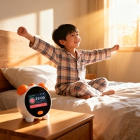 Sveglia Intelligente per Bambini con Assistente AI, Dispositivo di Chat Vocale, Registratore di Storie per l'Educazione Precoce