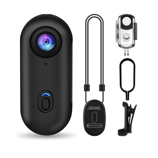 APP Control Portable 1080P 4K WiFi Pocket Mini Body Camera Vlog & Waterproof 30M Action Sports Small Thumb Action Camera
