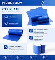 Plaque d'impression CTCP Bunedry 0,15 mm 0,25 mm 0,30 mm, plaque PS UV-CTP pour machine de développement