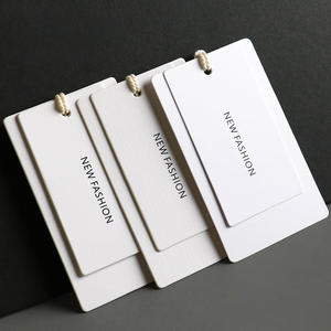 ขายส่งป้ายแท็กมือออกแบบเสื้อผ้าที่กําหนดเองป้ายป้ายแท็กกระดาษเสื้อผ้า Hantag พร้อมโลโก้ของคุณเอง - Product Image 3