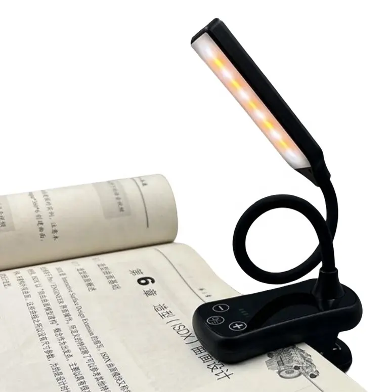 Напечатанная Музыкальная книжка-зажим подставка для ноутбука настольная книжка маленькая черная лампа для чтения с перезаряжаемой лампой для книги