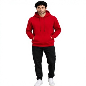 Veste de sport décontractée pour homme de marque américaine, hiver, 100% coton, doublure polaire, sweat à capuche, logo personnalisé, uni, 240g, coupe classique - Product Image 1