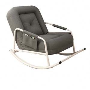 Chaise longue inclinable moderne pour salon - Corduroy et métal, confortable, réglable, pour une personne, mobilier domestique - Product Image 3