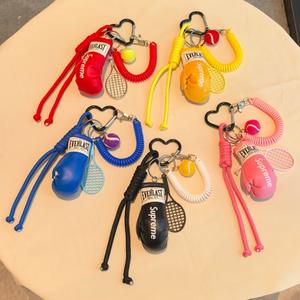 Porte-clés Miu créatif en forme <span class=keywords><strong>de</strong></span> <span class=keywords><strong>gant</strong></span> <span class=keywords><strong>de</strong></span> <span class=keywords><strong>boxe</strong></span> avec corde tressée, style sportif tennis, pour couple, petit pendentif <span class=keywords><strong>de</strong></span> sac - Product Image 4
