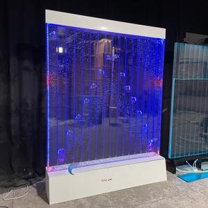 Écran d'aquarium de fontaine dansante éclairée par LED personnalisée pour l'intérieur, mur de bulles d'eau - Product Image 4