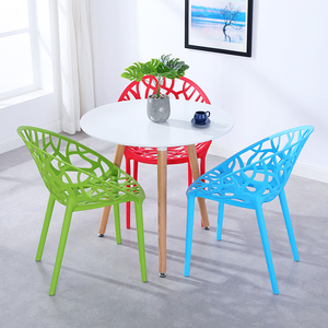 Muebles de Restaurante, Silla de Plástico con Orificios, Mobiliario Apilable para Jardín, Patio, Mimbre - Product Image 4