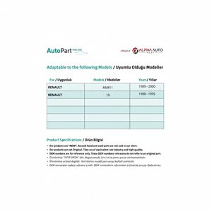 Ensemble de goupilles de porte avec douille en acier pour Renault 9/11,19 - Product Image 1