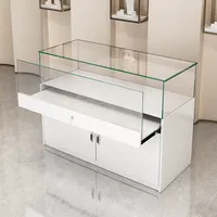 Maßgefertigte Glas-Vitrine Ausstellungsschrank für Geschäfte Abschließbare LED-Schmuckvitrine
