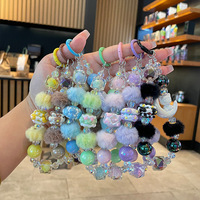 Mini sac à chaîne en perles dessinées à la main, pendentif pour téléphone portable anti-perte, porte-clés en perles moelleuses