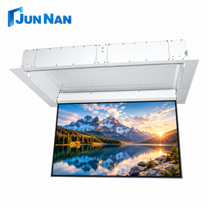 Support de télévision motorisé pour plafond de 32 à 55 pouces avec télécommande, support de télévision encastré au plafond - Product Image 1