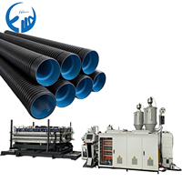 Ligne d'extrusion de tuyaux DWC SWC clé en main, extrudeuse entièrement automatique, système PLC, équipement de fabrication certifié CE