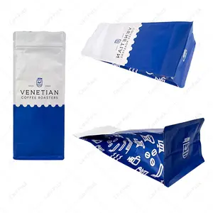 Atacado Preço Barato Matte Superfície Umidade Prova Private Label Sacos 250g 500g Feijão De Café Embalagem Bolsa Com Zip Lock