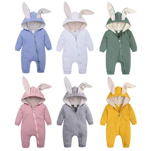 MICHLEY Infant 100%Cotton Long Sleeve Newborn Baby Romper Animal Baby Clothing