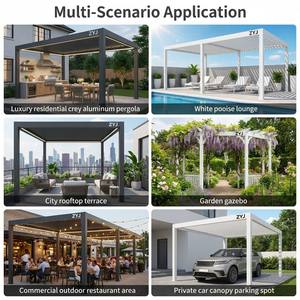 Pergola motorisée en aluminium à lames orientables pour jardin et cour arrière, dimensions 3x3m, 3x4m, 4x3m, 4x5m, 6x6m - Product Image 5