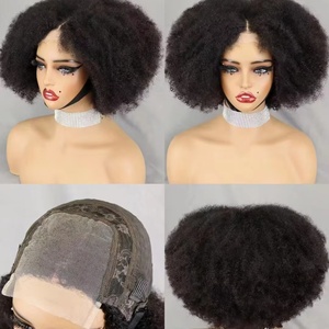 Afro Kinky Curly <b>Wigs</b> for Black Women High Temperature African <b>Human</b> Hair <b>Wig</b> - Product Image 4
