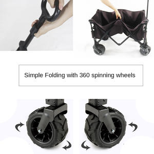 キャンプギア折りたたみ式ハンドワゴンヘビーデューティ折りたたみビーチピクニックワゴンポータブル使用ガーデンカートワゴン - Product Image 6