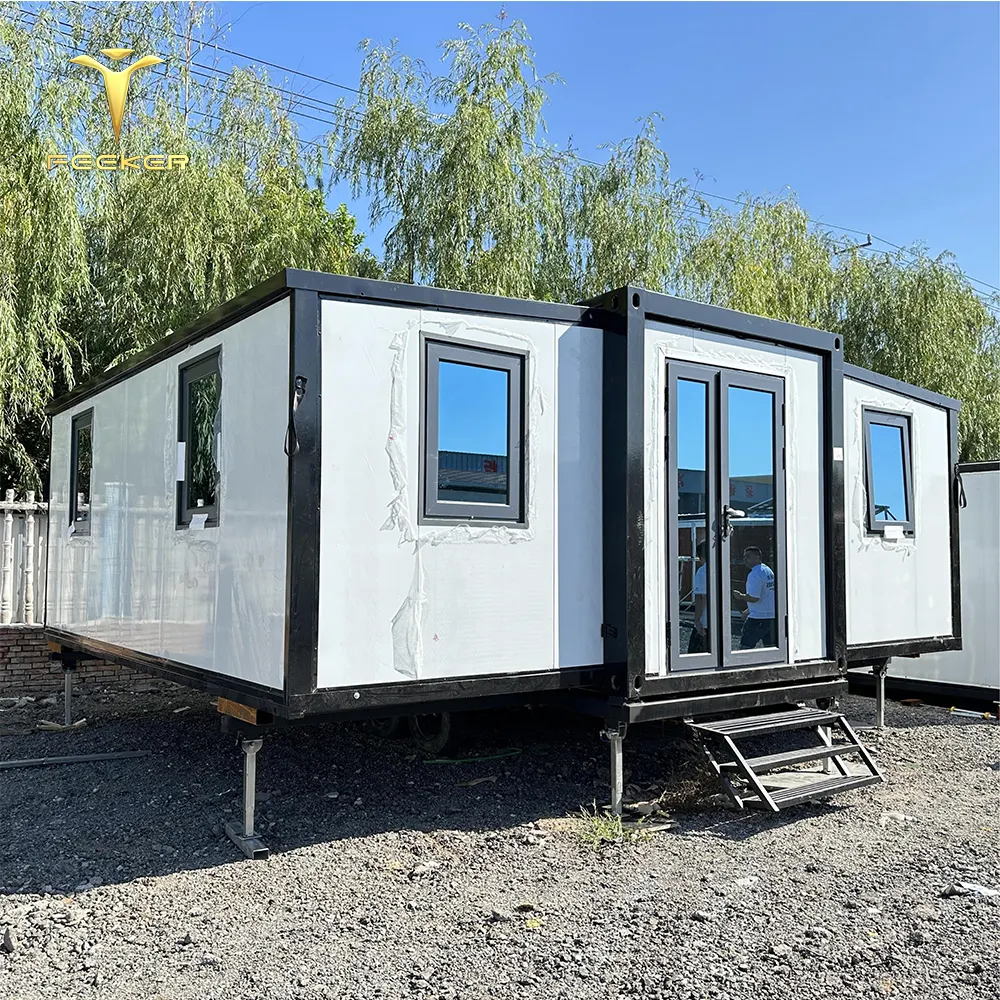 Montage de maison intelligente: Maison de conteneur extensible pliante préfabriquée en Chine de 40 pieds pour l'Australie.