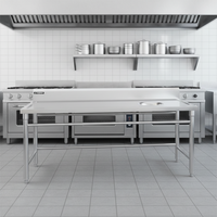 Table de collecte des déchets multifonctionnelle détachable en acier inoxydable 304 JINGDU S201, plan de travail pour la cuisine, capacité de charge de 300 kg/m
