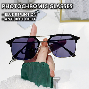 Lunette photochromique <span class=keywords><strong>anti</strong></span>-refflet original carré sourcil noir argent lunette <span class=keywords><strong>anti</strong></span>-<span class=keywords><strong>reflet</strong></span> pour ordinateur lunettes de soleil pour dames - Product Image 4
