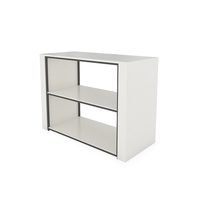 Comptoir de présentation mobile moderne en stratifié de bois blanc multicouche pour magasin de téléphonie mobile