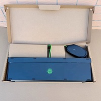 Ensemble clavier et souris filaires édition jeunesse 2,4 GHz silencieux, disposition anglaise, clavier numérique pleine taille, touches multimédias, optimisé pour le jeu, ergonomique