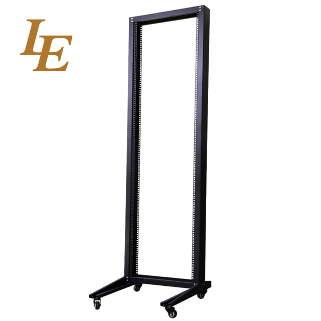 LE 42U 4 Post Server Open Rack with Casters
