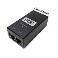 Injecteur PoE EBY Commutable 48V 24V 15V 12V 0.5A 1A Adaptateur Ethernet de Bureau pour Caméra IP CCTV Téléphone AP 100Mbps