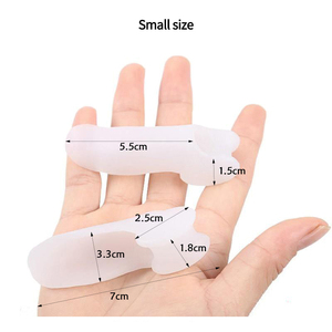 Semelles intérieures confortables en silicone SEBS unisexes avec séparateur d'orteils à trou unique Protecteur de valgus d'orteil et orthèse de soutien de la voûte plantaire - Product Image 6