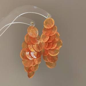 Pendientes <span class=keywords><strong>de</strong></span> mujer artesanales <span class=keywords><strong>de</strong></span> moda con discos <span class=keywords><strong>de</strong></span> concha <span class=keywords><strong>de</strong></span> capiz, diseño <span class=keywords><strong>de</strong></span> racimo <span class=keywords><strong>de</strong></span> <span class=keywords><strong>uva</strong></span>, borla colgante y dije <span class=keywords><strong>de</strong></span> concha <span class=keywords><strong>de</strong></span> nácar - Product Image 5