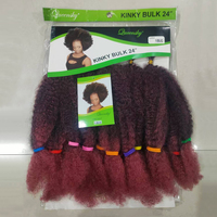 Extensions synthétiques lisses à clipser, multicolores, style bohème, longues, pour tresses, effet Locs papillon, emballage carton