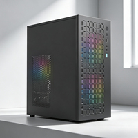 Boîtier PC Mini Tour Gaming RGB H6 MicroATX ITX Support GPU Long 3.5HDD Châssis DIY Panneau Latéral en Verre Trempé En Stock