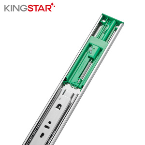 Kingstar-rodamiento de bolas de extensión completa, rieles deslizantes telescópicos de cajón, cierre suave, negro, gimnasio, galvanoplastia, cocina Gua - Product Image 2
