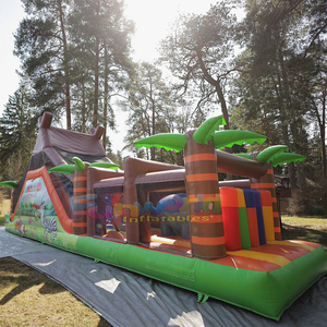 Parcours d'obstacles gonflable sur le theme de la jungle <b>inflatable</b> bounce house obstacle course for adults - Product Image 3
