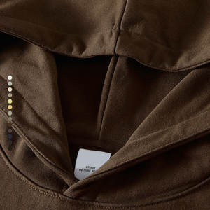 Vente en Gros 420GSM Logo Personnalisé Sweats à Capuche pour Hommes Pull à Capuche Couleur Unie Sweat à Capuche en Polyester et Coton Éponge Française pour Hommes - Product Image 3