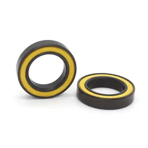 High quality black Thin wall bearings Yellow rubber cover 6802-2RS Gcr15 15x24x5mm deep groove ball bearings