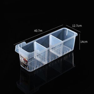 Organizer per la conservazione della cucina per uso domestico cassetto in plastica con scatola per alimenti in plastica per frigorifero - Product Image 3