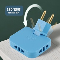 Adaptateur de prise électrique 4 en 1 avec rotation à 180 degrés, convertisseur de puissance portable, adaptateurs de prises murales