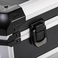 Boîte à outils en aluminium avec tiroir, serrure en métal, organiseur d'outils portable, étui pour le bureau, la salle de sport