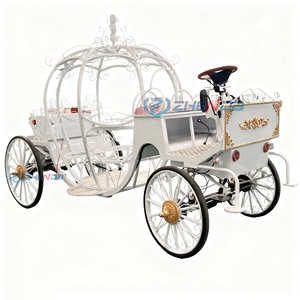 Carruaje de Caballos Romántico y Elegante para Bodas, Carruaje de Caballos con Forma de Calabaza, Recuerdos de Boda en Venta - Product Image 1