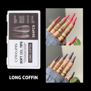 Punte per unghie francesi di colore trasparente a buon mercato all'ingrosso di alta qualità per unghie personalizzate trasparenti - Product Image 3