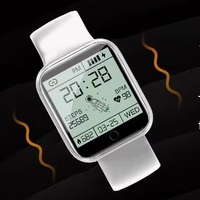 Bracelet intelligent carré transfrontalier le plus vendu avec suivi de la fréquence cardiaque, écran TFT et synchronisation météo.