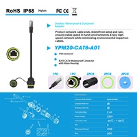 Prise Ethernet RJ45 femelle blindée STP à 8 broches Cat6 étanche à montage sur panneau avec connecteur de câble 230V